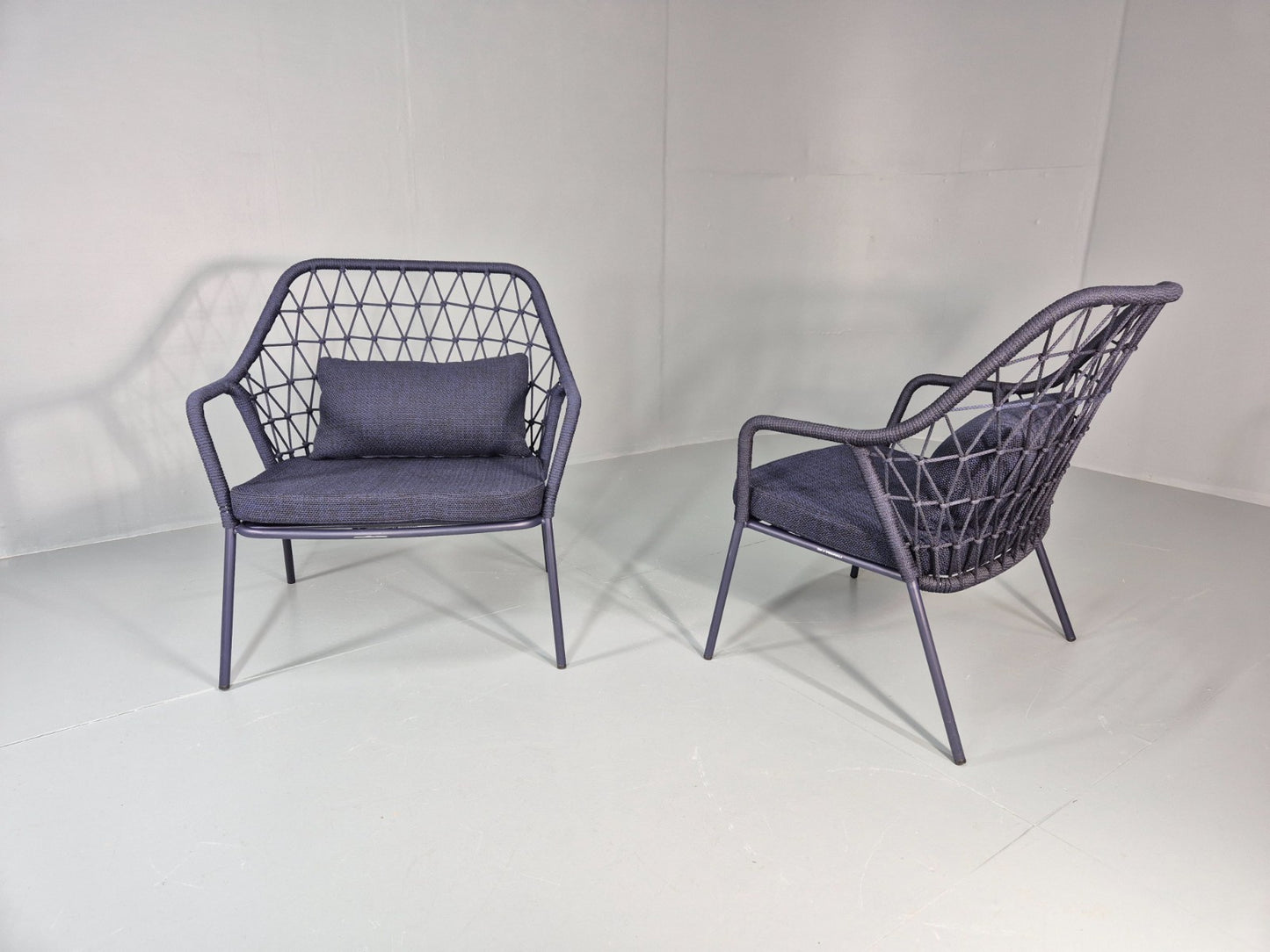 2 Pedrali Panarea 3679 Chairs Modern Design Blue Italian EB11430 MNOR18