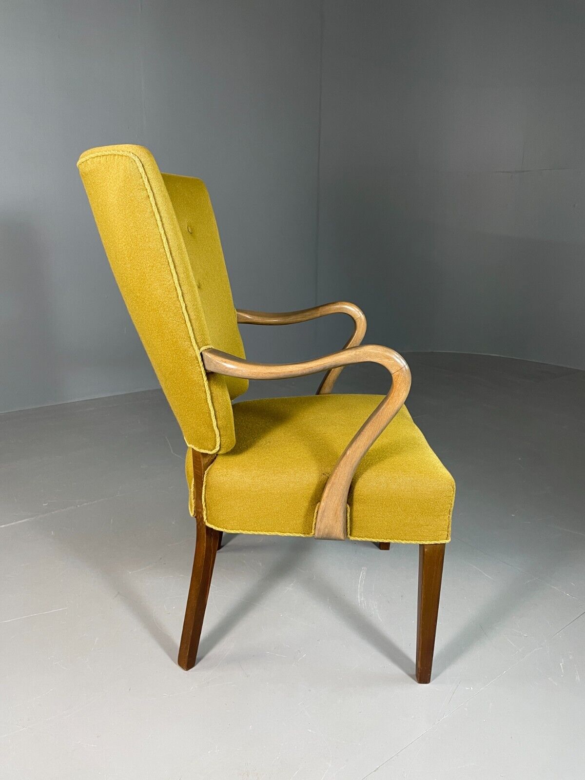 Vintage Danish Elbow Chair Green Beech Frame Retro MCM EB6756 MNOR - UKDK FURNITURE