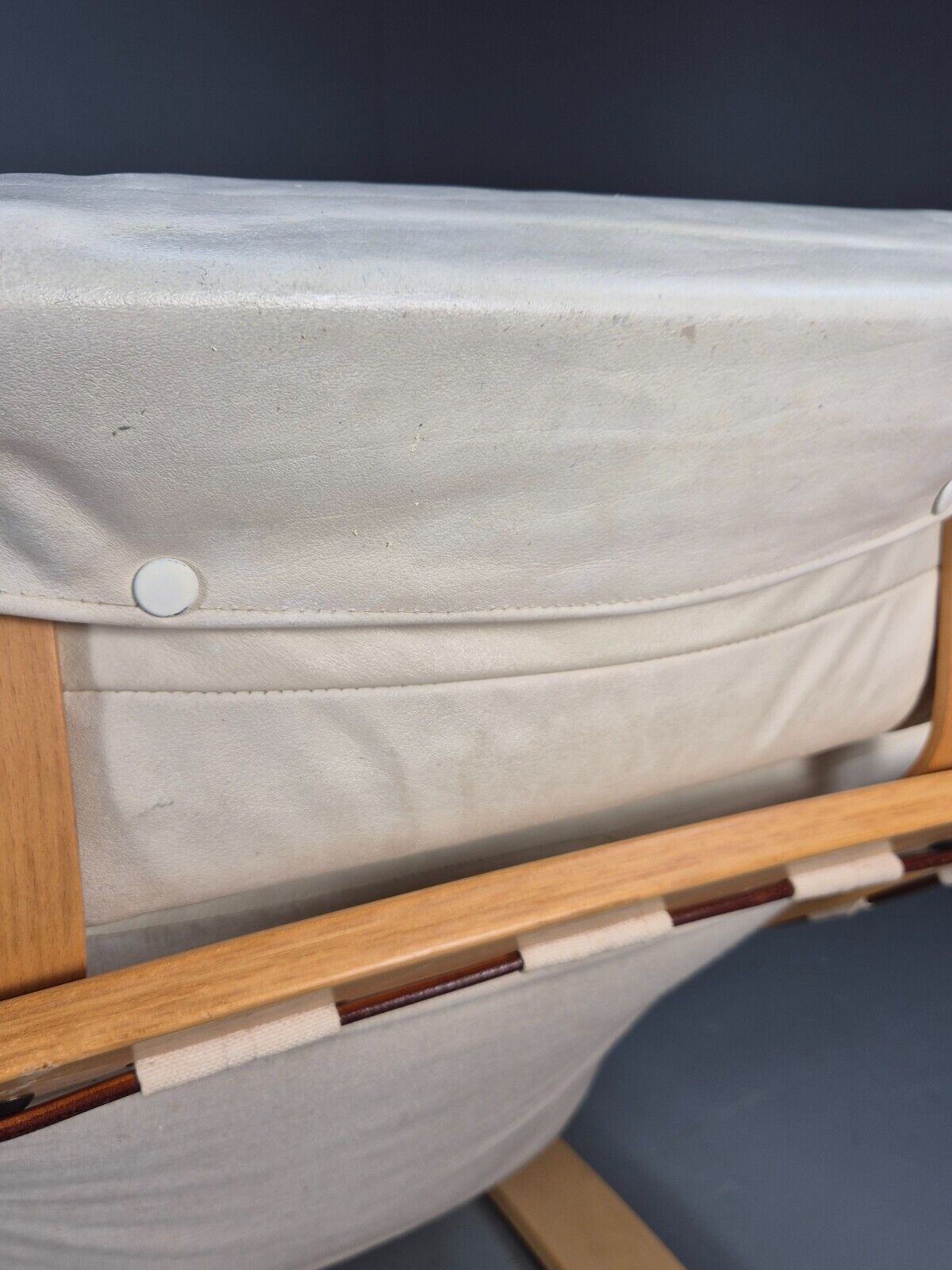 Vintage Swedish Lounge Chair Cream Leather Bentwood Krokken 1970s EB8750 MBEN - UKDK FURNITURE