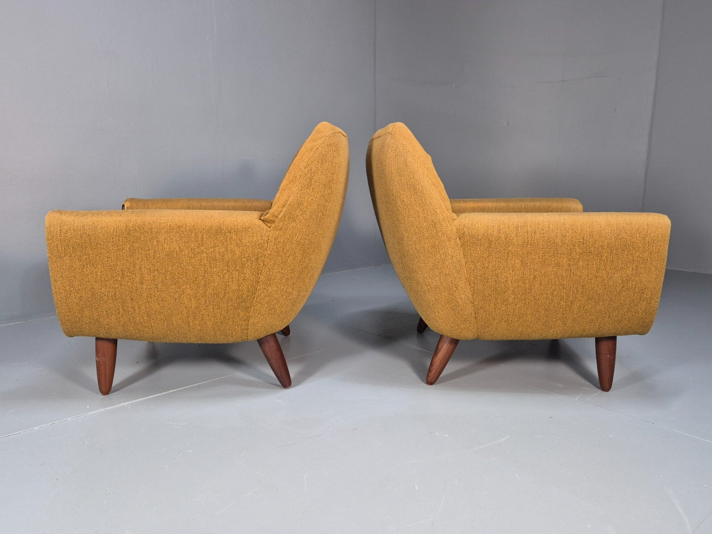 2 Vintage Danish 1960s Lounge Chairs Thams Reupholstery 1960s MCM EB9561 MNOR - UKDK FURNITURE