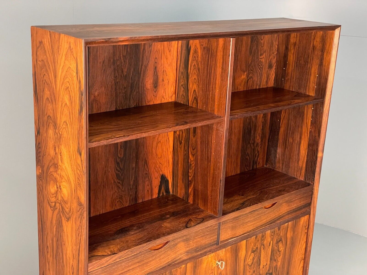Vintage Danish Midcentury Drop Door Cocktail Cabinet Storage Unit EB8410 MWOO - UKDK FURNITURE