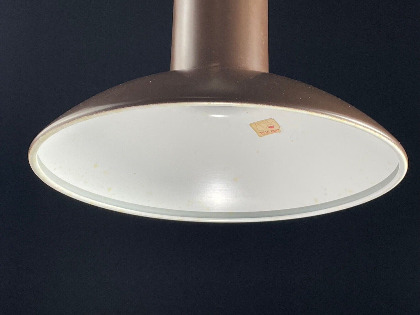 Danish Brown Steel Pendant Ceiling Lamp Retro Vintage EB4003 LCLC - UKDK FURNITURE
