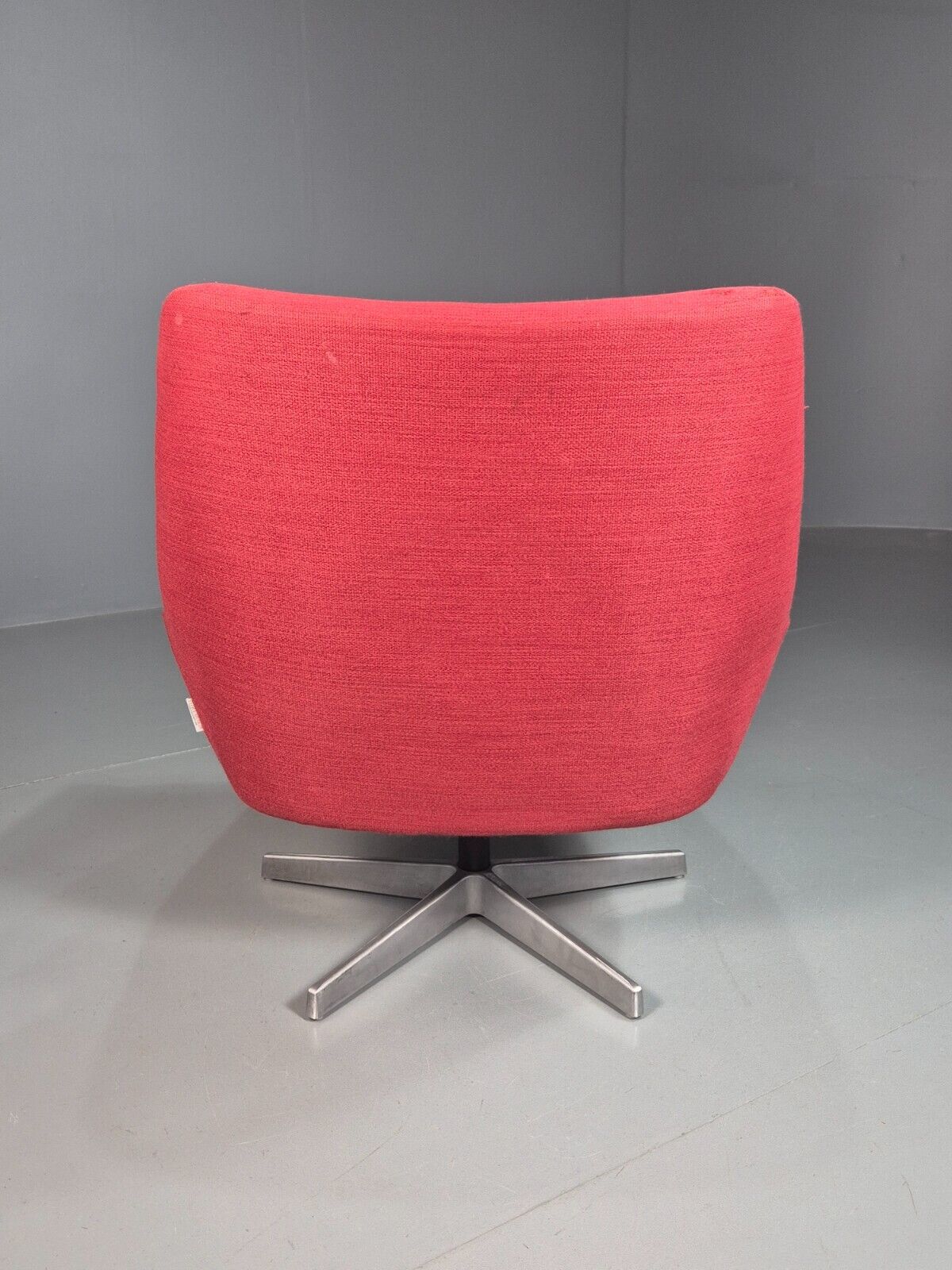 Vintage Swedish Swivel Chair Red Wool Ihreborn 1970s Retro EB7899 MSWI - UKDK FURNITURE