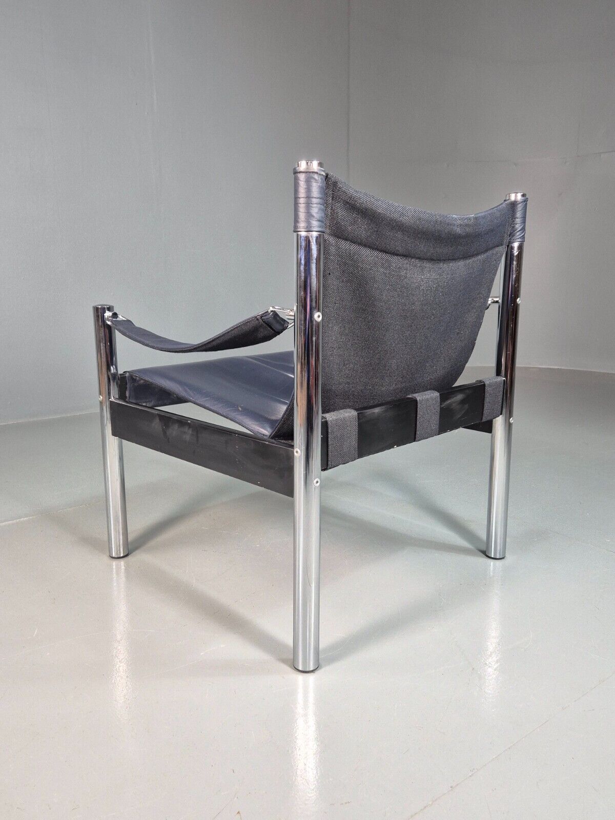 Vintage Danish Leather Safari Chair Borge Johansen 1970s EB7758 MNOR - UKDK FURNITURE