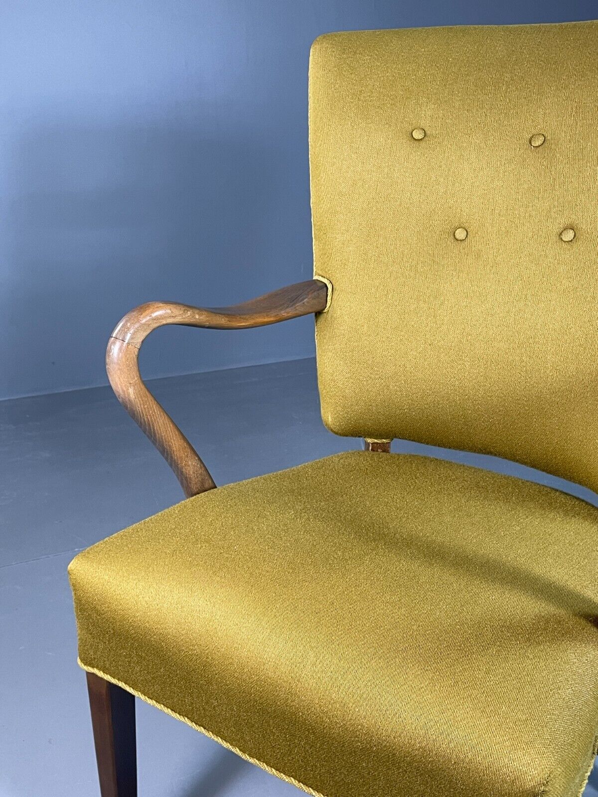 Vintage Danish Elbow Chair Green Beech Frame Retro MCM EB6756 MNOR - UKDK FURNITURE