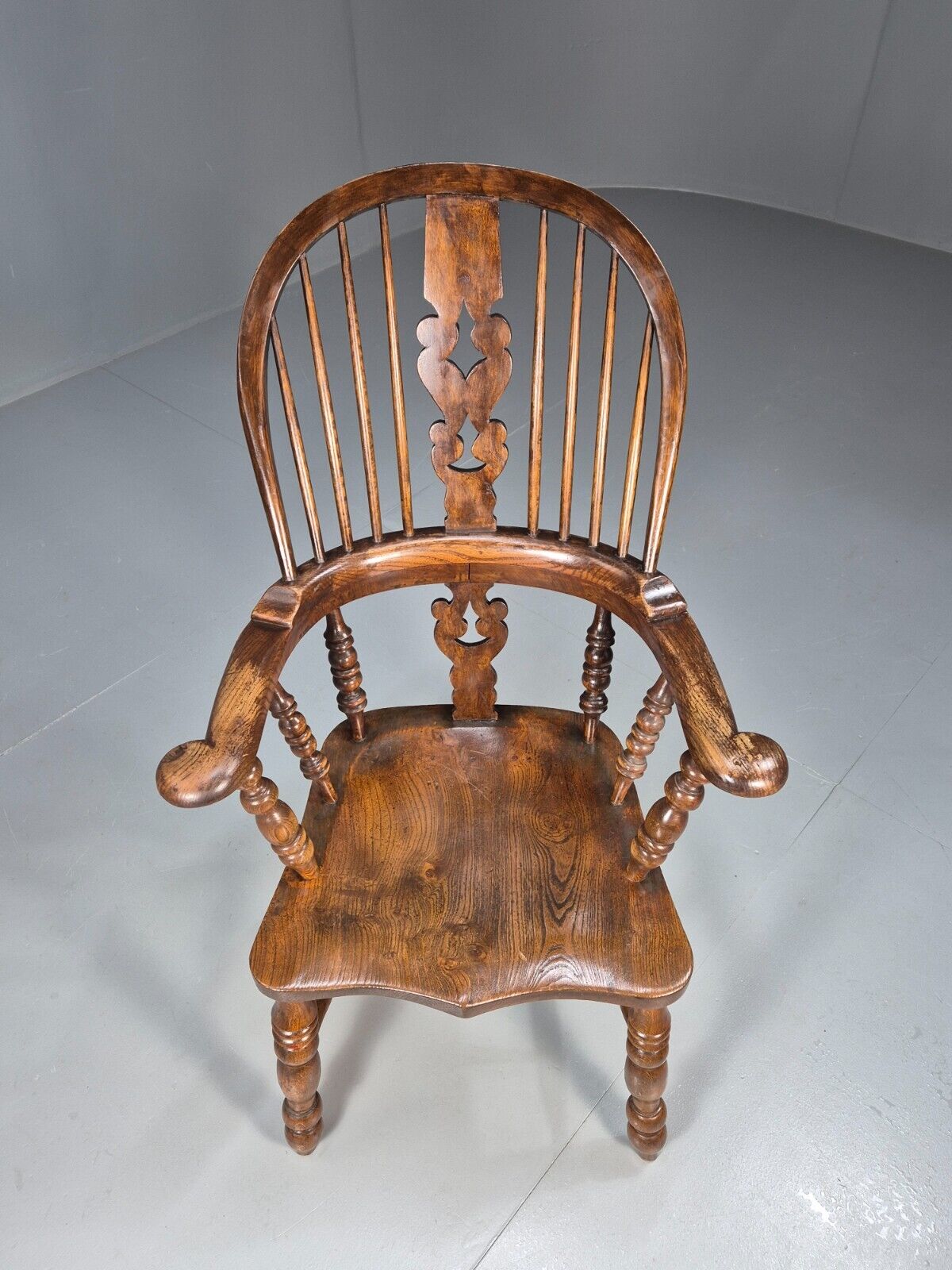 Vintage Windsor Armchair Oak 19th Century Antique EB9034 VDIN - UKDK FURNITURE