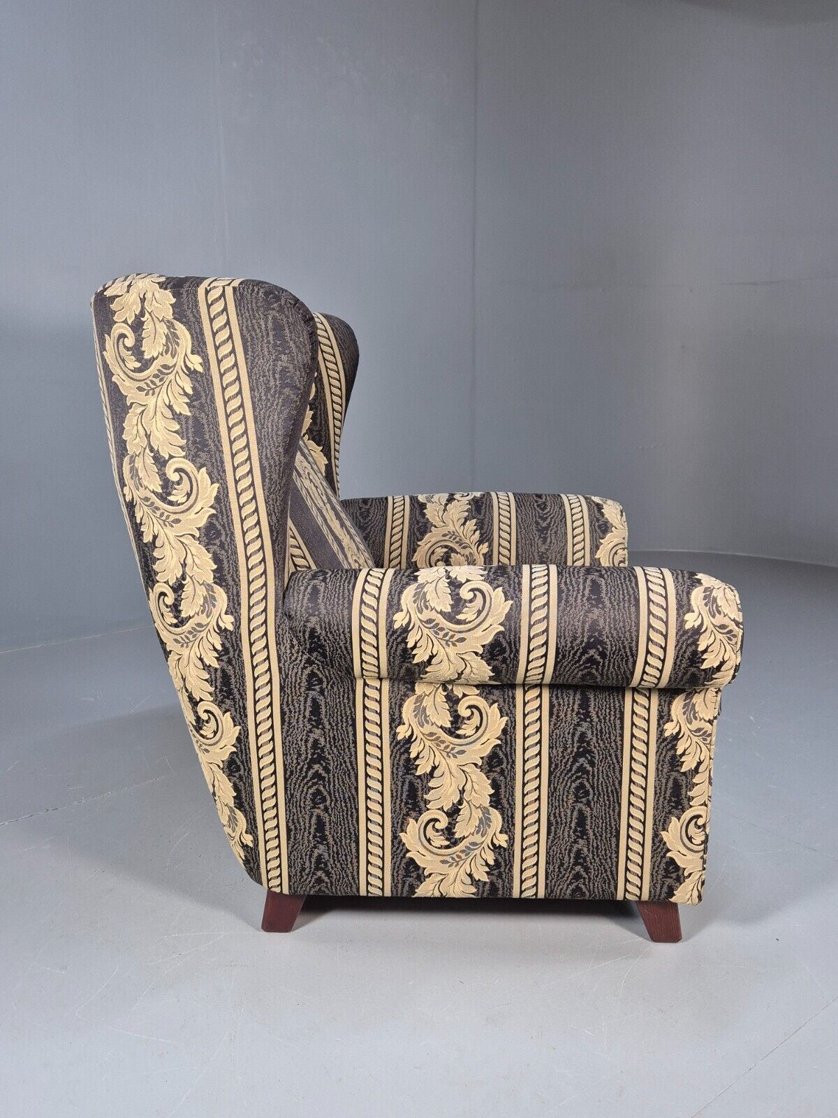 Vintage Danish Lounge Chair Classical Blue Upholstery Retro 1980s EB8990 VCLO - UKDK FURNITURE