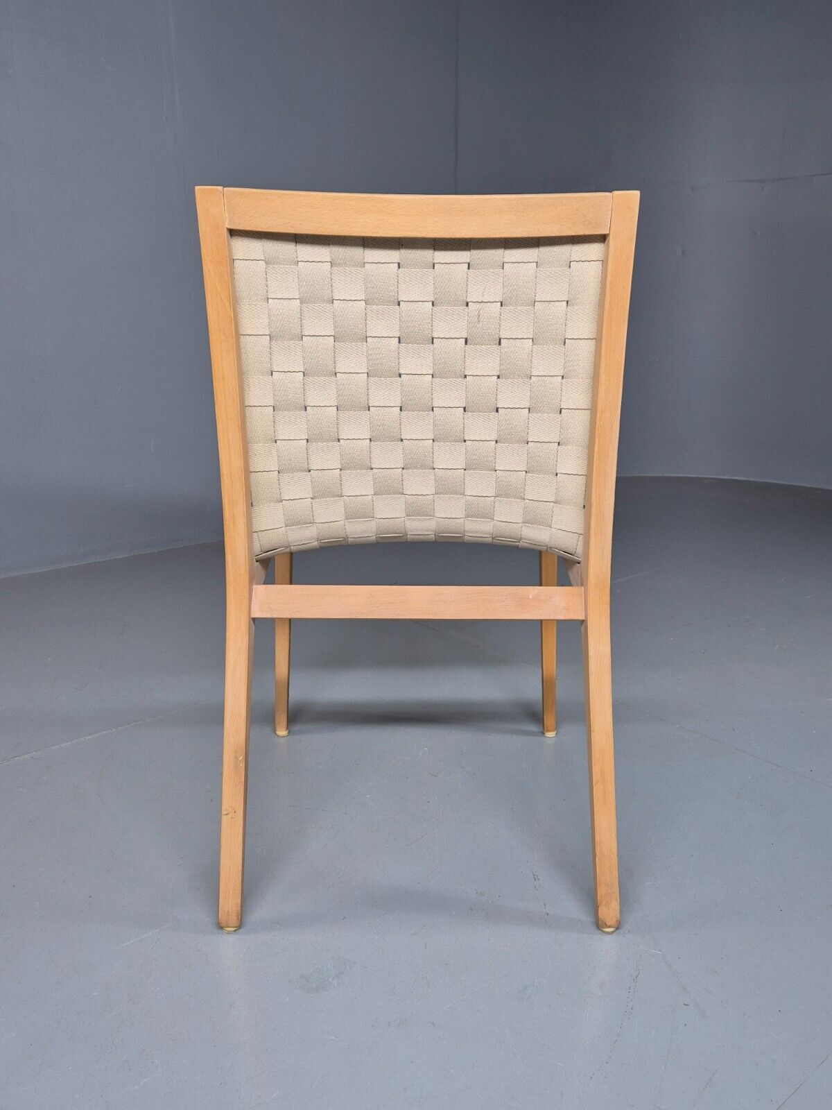 Vintage Danish Dining Chair Cream Canvas Finn Ostergaard Retro MCM EB8282 MDIN - UKDK FURNITURE