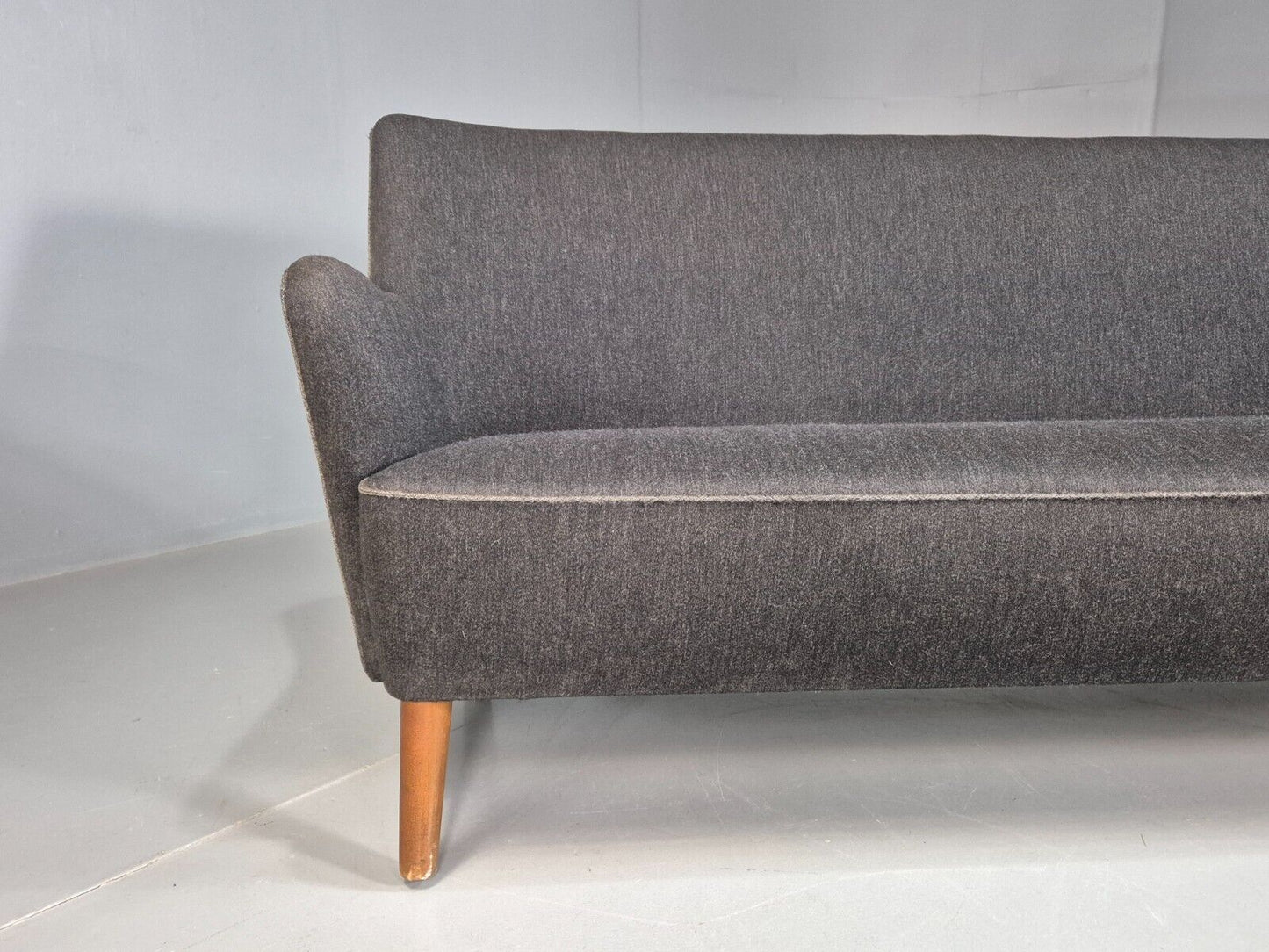 Vintage Danish 2 seat Sofa Dark Grey Mid Century Modern Retro 1950s EB8318 MNOR - UKDK FURNITURE