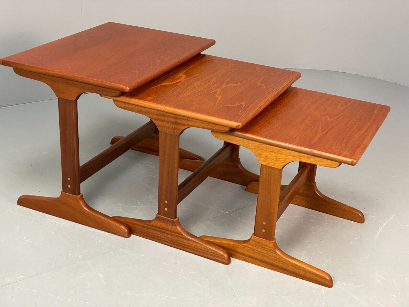 Vintage Teak Nesting Tables Retro 1980s EB8405 MWOO - UKDK FURNITURE
