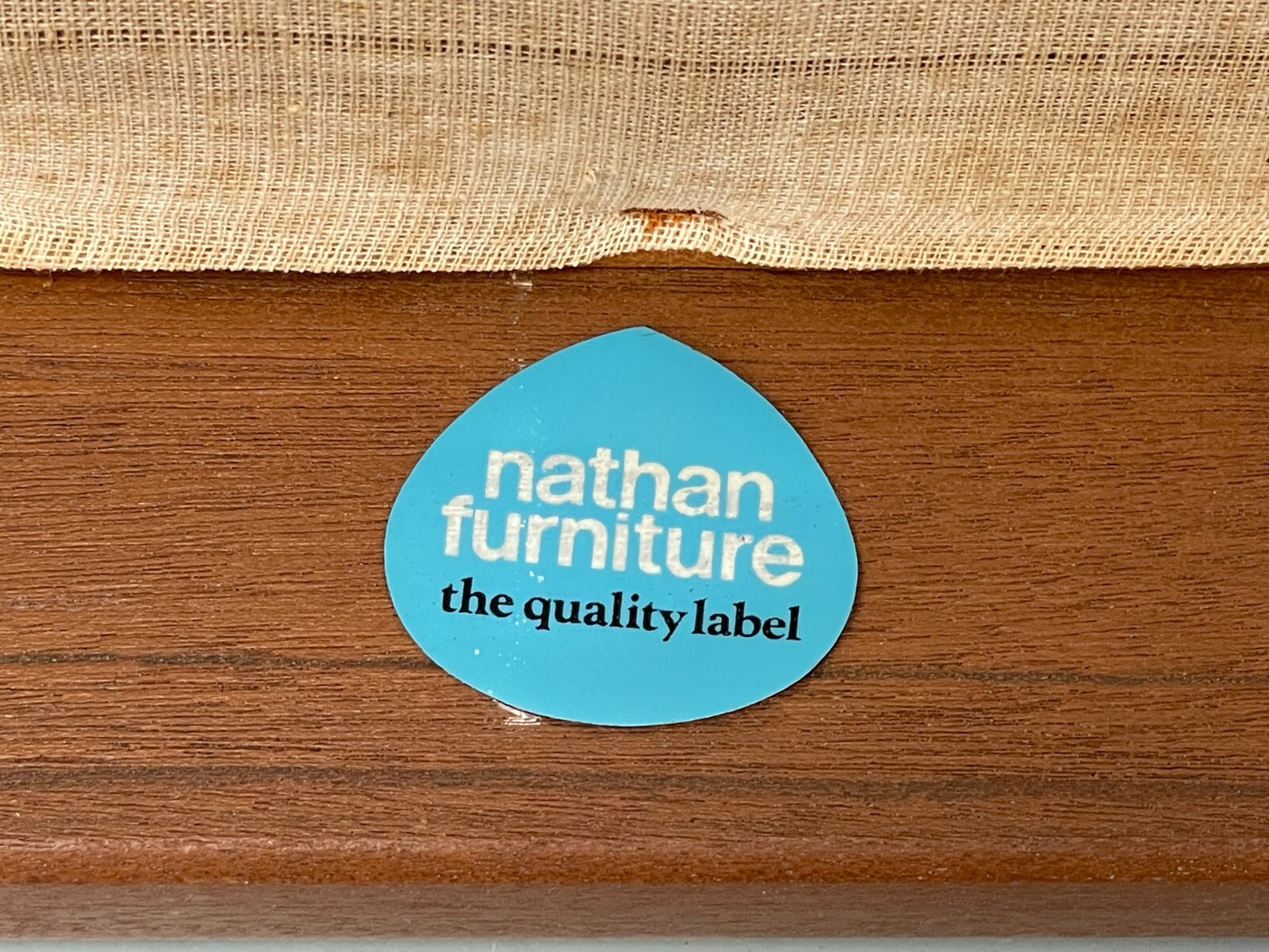 Vintage Nathan Tan Dining Chairs Set Of 4 Vinyl Mahogany 1970s EB9728 MDIN - UKDK FURNITURE