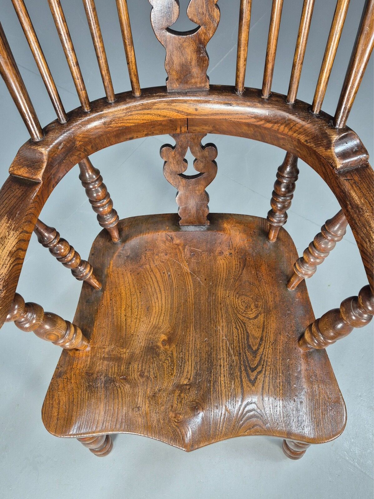 Vintage Windsor Armchair Oak 19th Century Antique EB9034 VDIN - UKDK FURNITURE