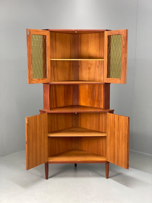 Vintage Teak Corner Unit 1960s Mid Century Shelving Storage Danish EB10838 MWOO1