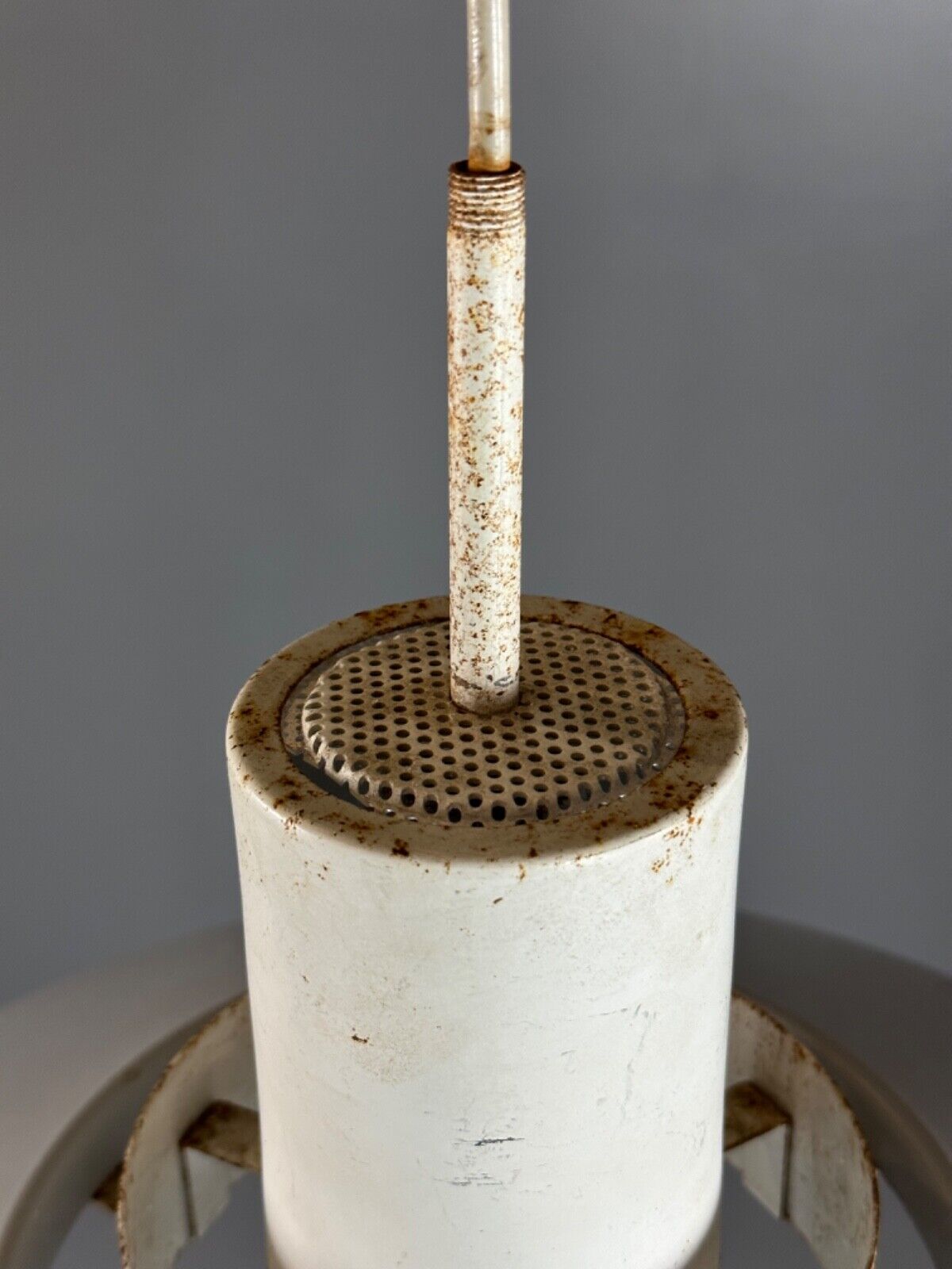 Danish Retro Industrial White And Grey Aluminium Pendent Light EB4648 LCLW - UKDK FURNITURE