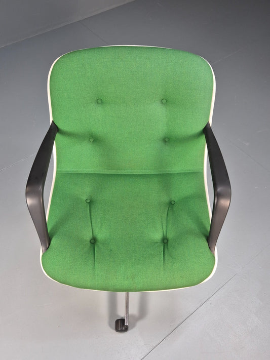 Vintage 1970s Office Chair Green and White Steelcase Strafor Retro EB9698 MSWI - UKDK FURNITURE