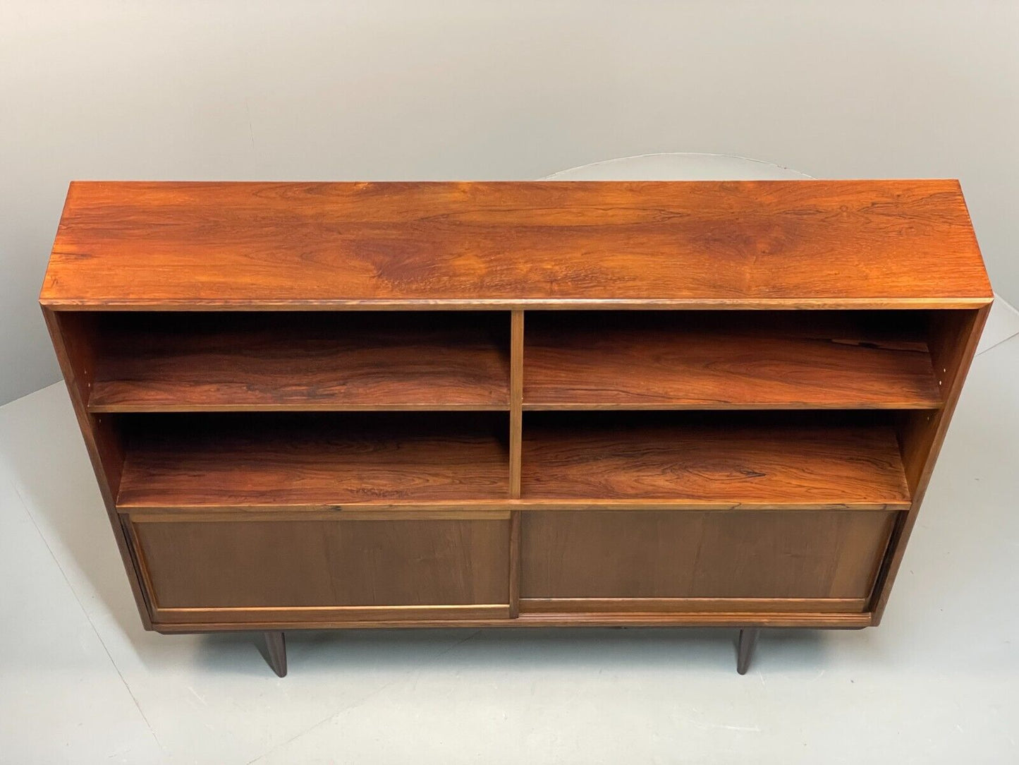 Midcentury Danish Tall Sideboard Storage Cabinet Vintage 1960s EB8674 MWOO - UKDK FURNITURE
