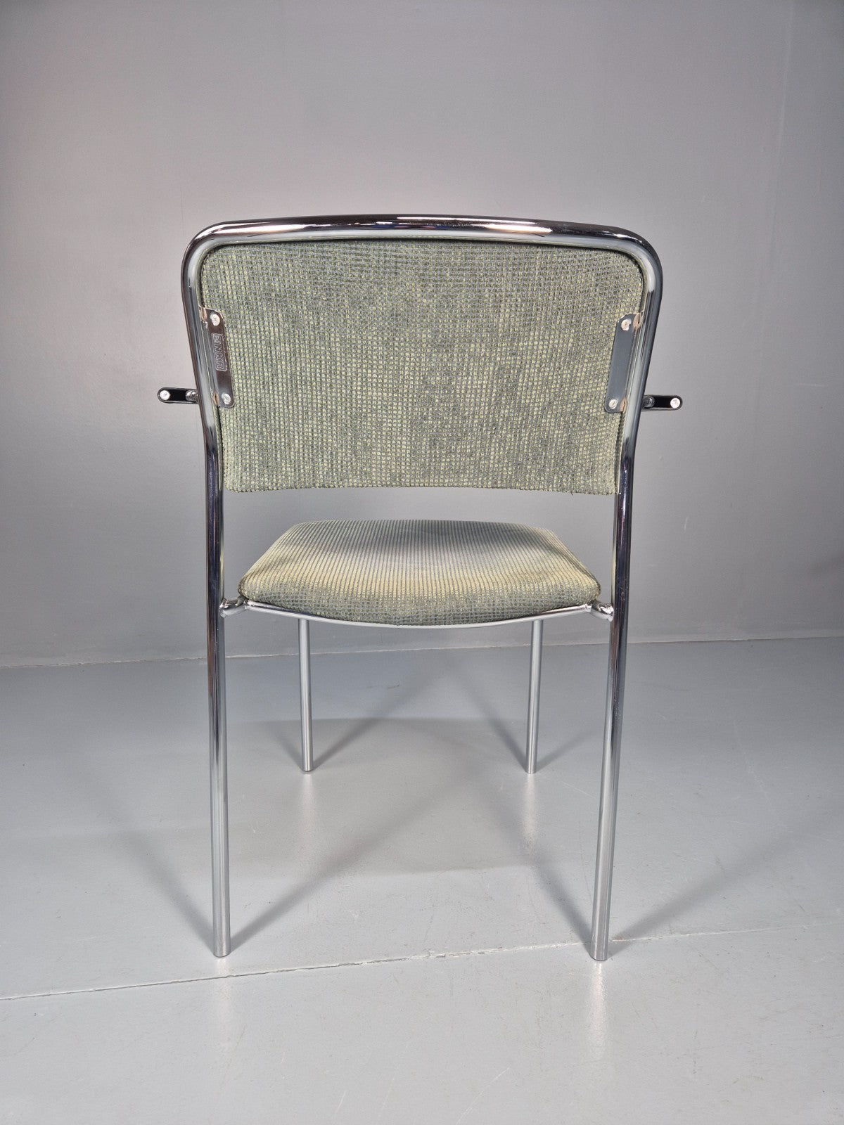 6 1980s Retro Stacking Chairs Chrome Frame Swedish Design Retro MCM EB10606 MSTA9
