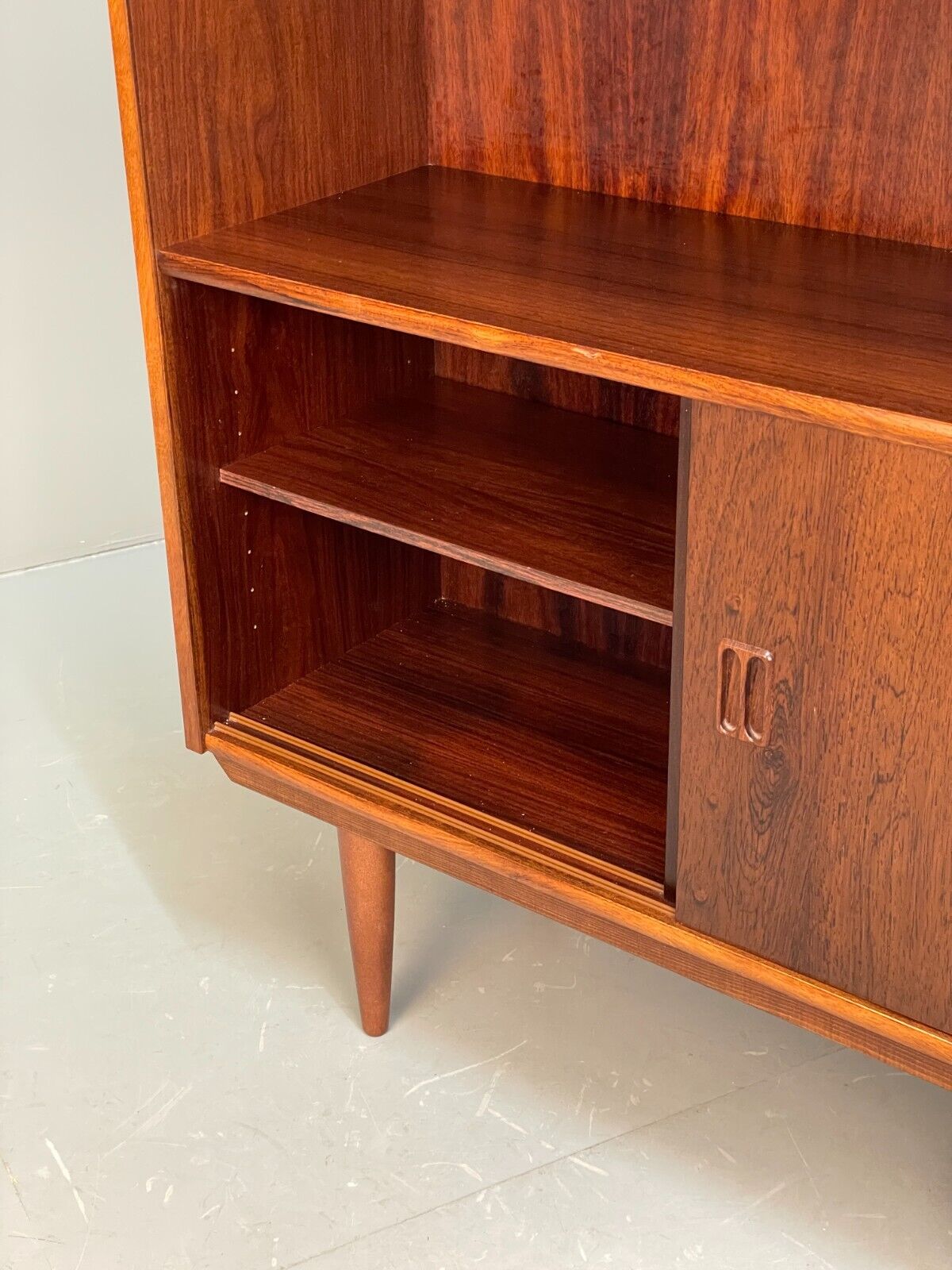 Midcentury Danish Bookcase Sliding Doors Torben B Nielsen Vintage EB8807 MWOO - UKDK FURNITURE