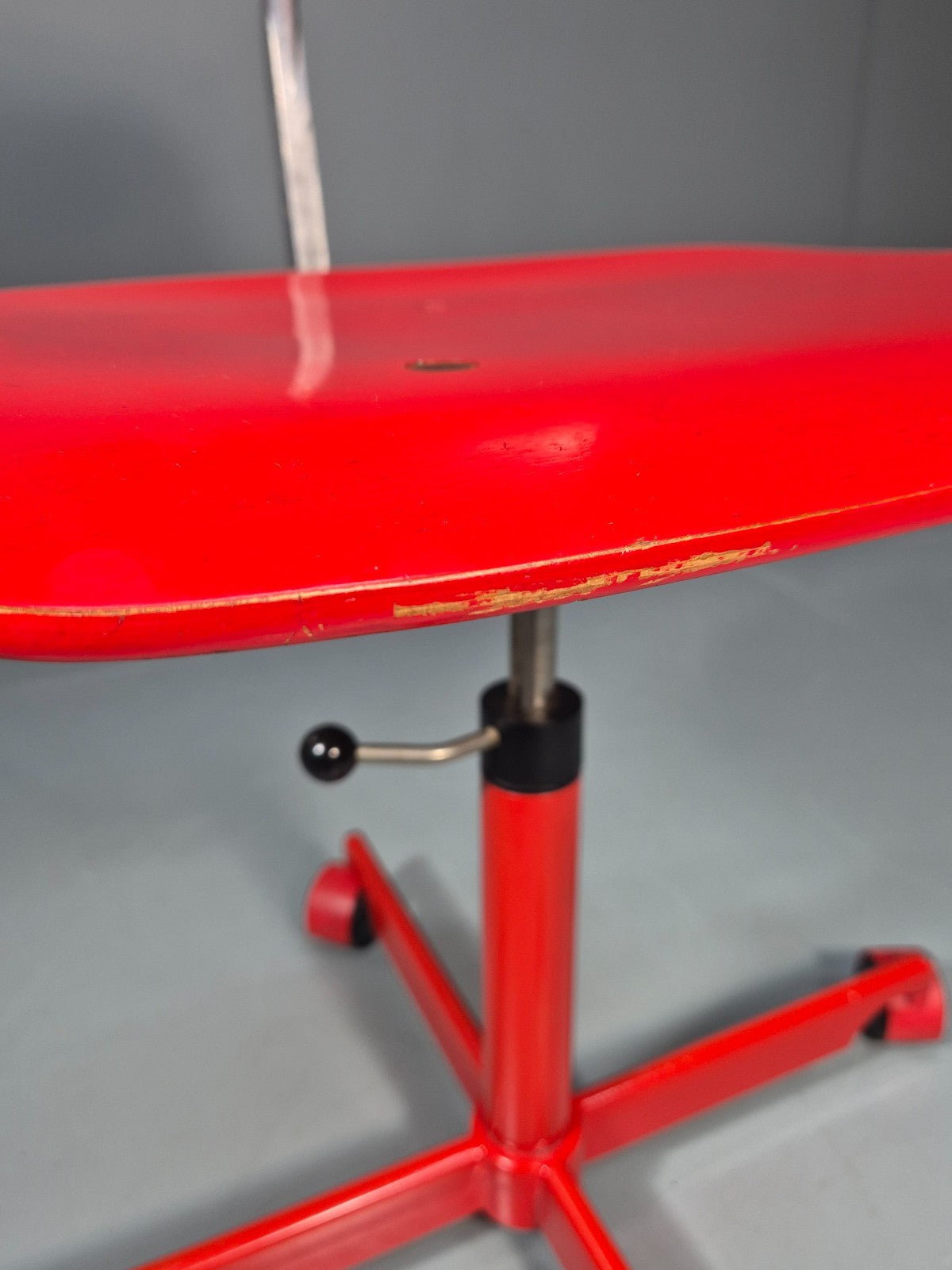 1960s Kevi Task Desk Chair Jorgen Rasmussen MCM Danish Retro Red EB10814 MSWI14