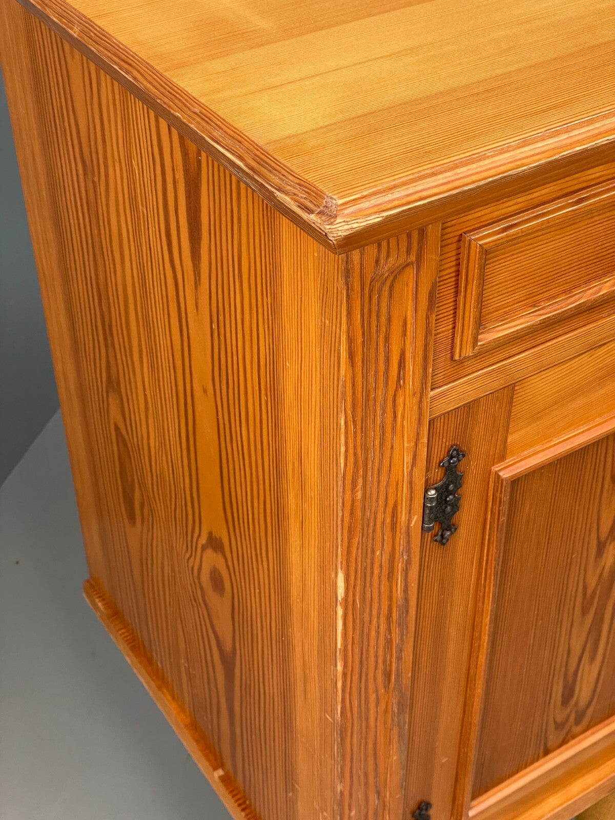 Vintage Pine Sideboard With Teak Handles Retro Unique Design EB9427 MWOO - UKDK FURNITURE