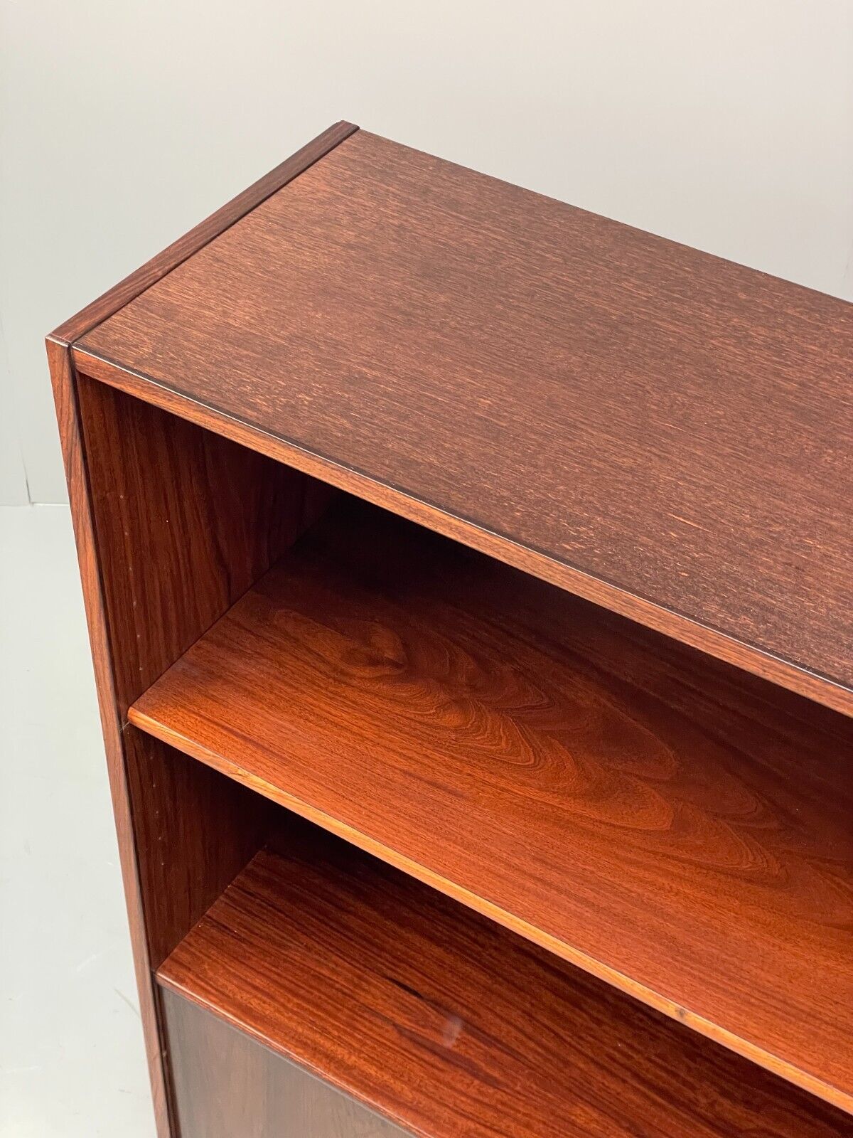 Vintage Danish Bookcase Shelving Unit With Drop Door Drinks Cabinet EB8815 MWOO - UKDK FURNITURE
