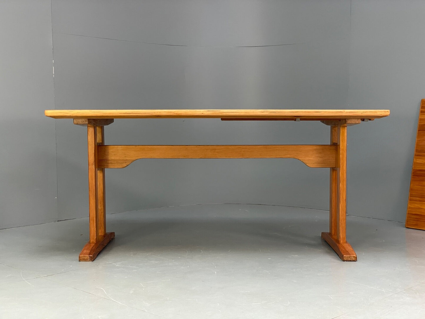 Vintage Danish Pine Dining Table Extending Mogensen Shaker Style EB9434 MWOO - UKDK FURNITURE