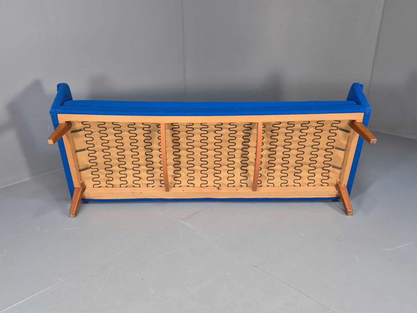 Vintage Folke Ohlsen 3 Seat Sofa Blue New Cushions 1960s Dux Sweden EB9363 M3SS - UKDK FURNITURE