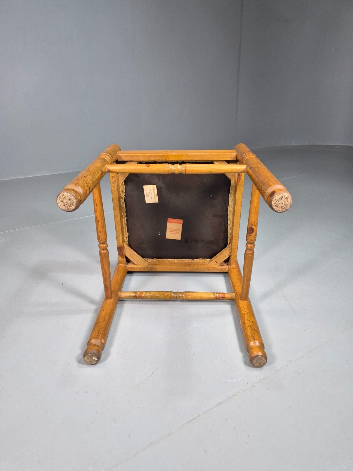 6 Vintage Dining Chairs Pine Frame 1980s Retro EB7645 MDIN - UKDK FURNITURE