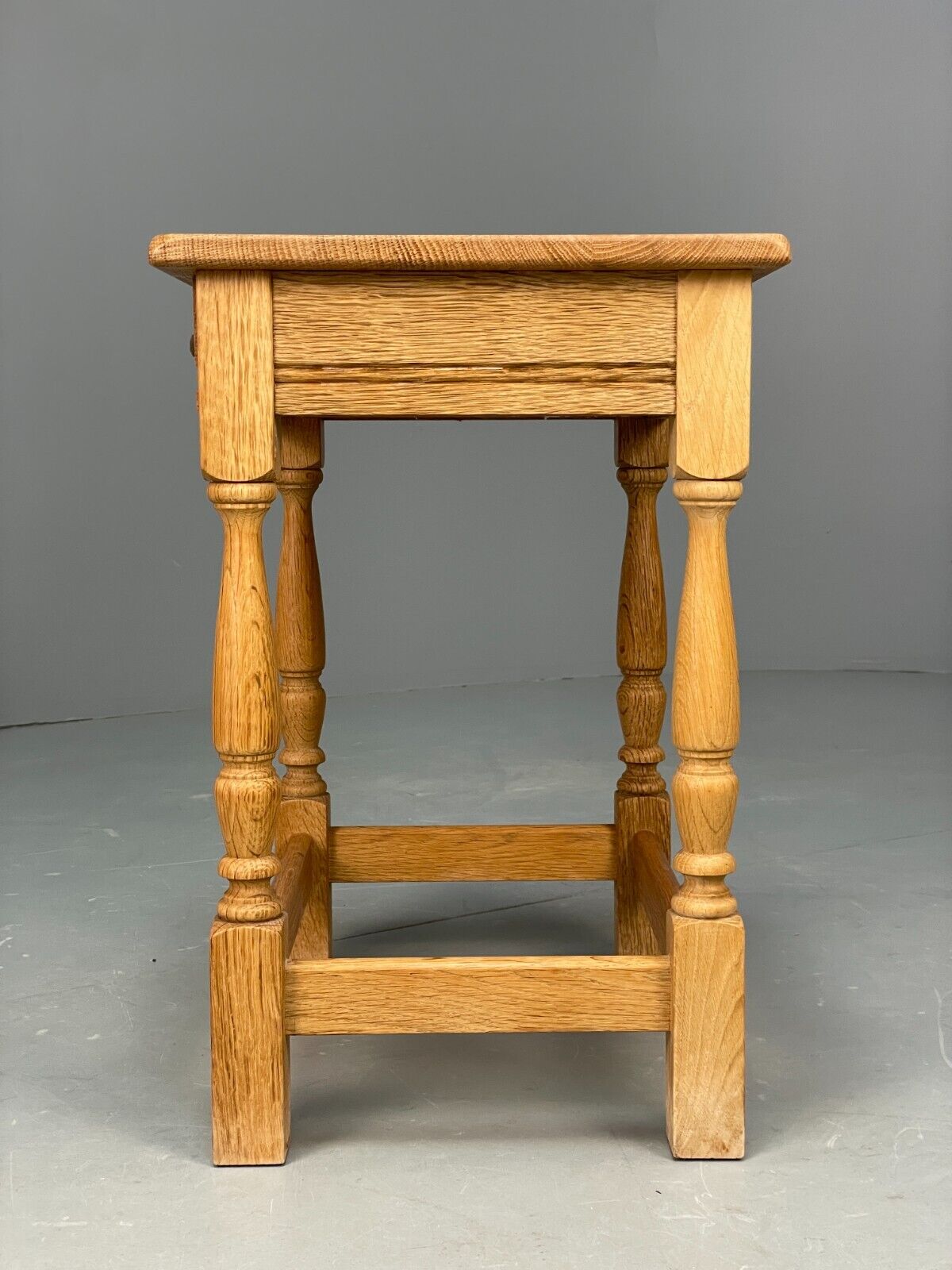 Vintage Danish Oak Bedside Table With Drawer Traditional Style EB9365 MWOO - UKDK FURNITURE