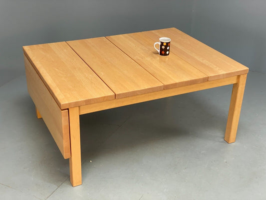 Vintage Danish Coffee Table By Rubby Solid Beech Extension EB8825 MWOO - UKDK FURNITURE