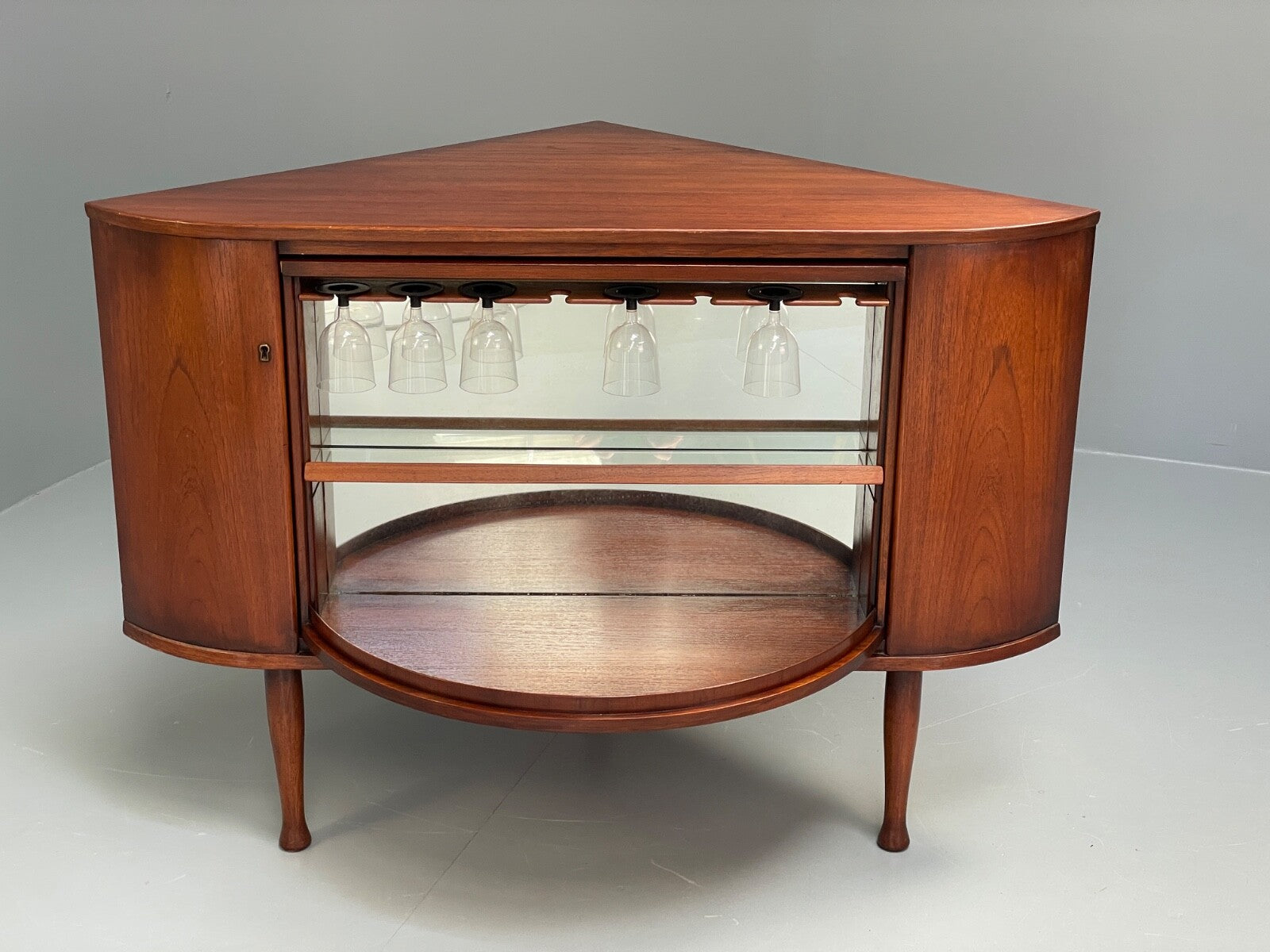 Vintage Teak Revolving Drinks Cabinet 1950s Mid Century EB9768 MWOO - UKDK FURNITURE