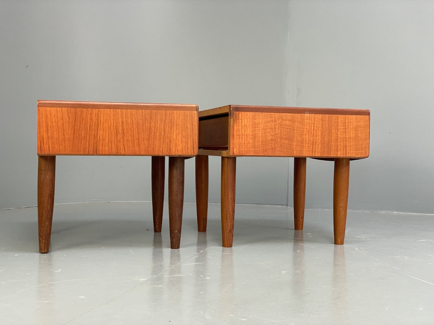 Vintage G Plan Teak Bedside Cabinets Pair Fresco Range 1960s Retro EB10008 MWOO - UKDK FURNITURE