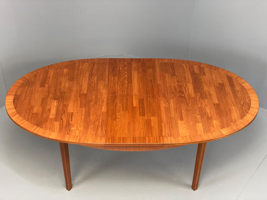 Vintage Teak Dining Table Oval Extending Mid Century Retro W Lawrence EB12953