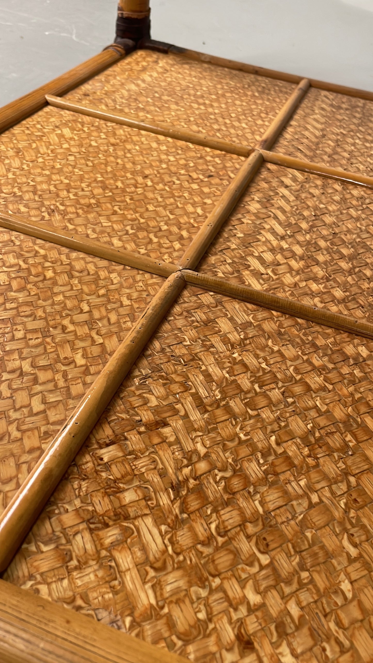 Vintage Bamboo Coffee Tables By Smania Studio Italian 1980s Pair Retro EB12512