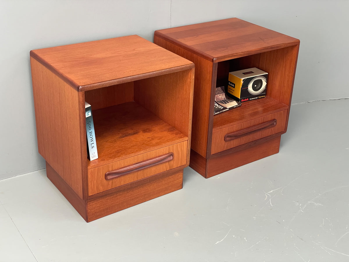 Vintage G Plan Bedside Cabinets Teak Mid Century Fresco 1960s Pair Retro EB12943