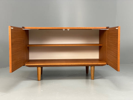 Vintage Teak Cabinet Record Storage Shelf 1970s Retro Mid Century EB12981