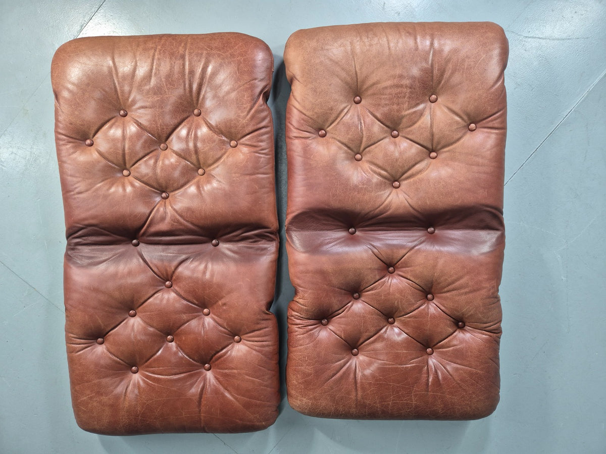 2 Vintage Swedese Leather Bentwood Lounge Chairs Design Yngve Ekstrom EB13089
