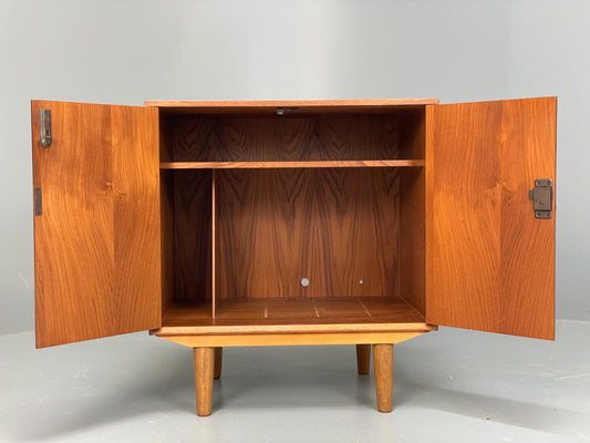 Vintage Teak Record Cabinet 1960s Mid Century Retro Dynatron Radio EB12963