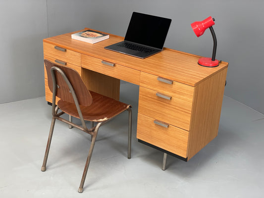 Vintage Desk Stag Fineline Birch Ply Aluminium Retro Mid Century EB13104