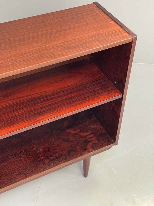 Vintage 1970s Danish Bookcase Darkwood Retro Adjustable Shelving EB12338