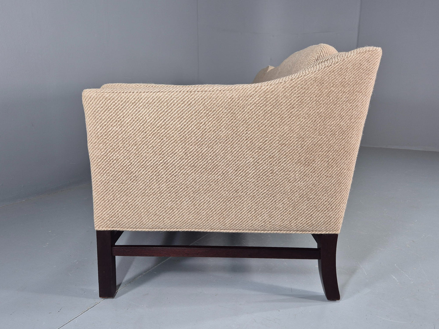 Vintage 3 Seater Sofa Danish Cream Wool Gunnar Grandt Retro MCM EB07792