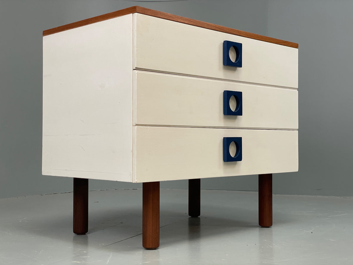 Vintage Chest Of Drawers By Uniflex Teak Retro 1960s Mid Century White EB12962