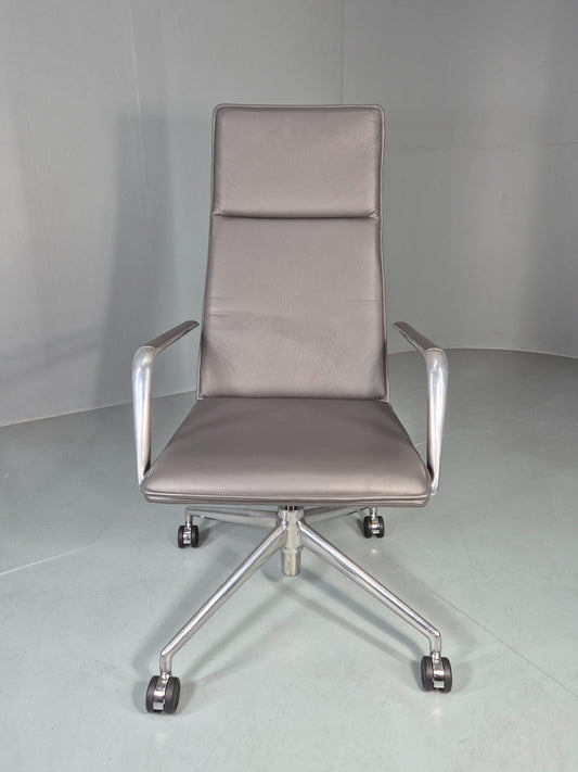 Modern Design Brunner Finasoft Conference Chair Grey Leather EB12995