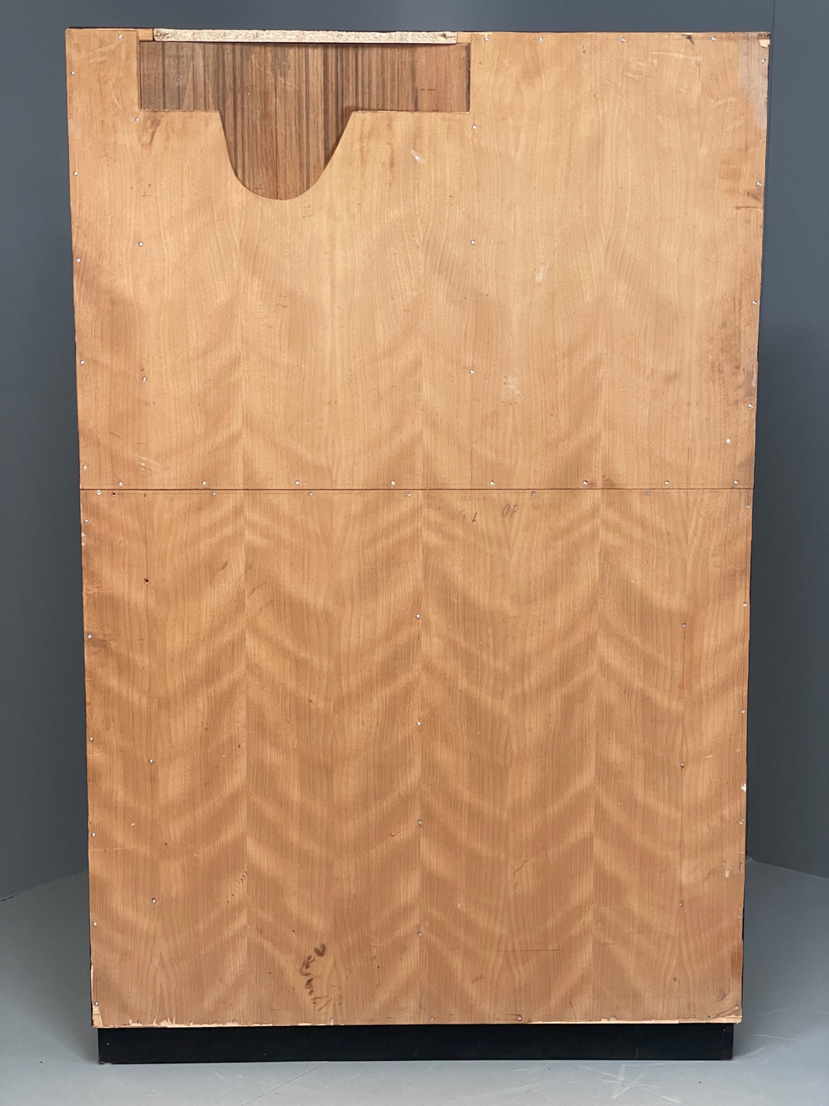 Vintage Danish Wall Unit Mid Century 1960s Tambour Shelving Cabinet Retro 13102