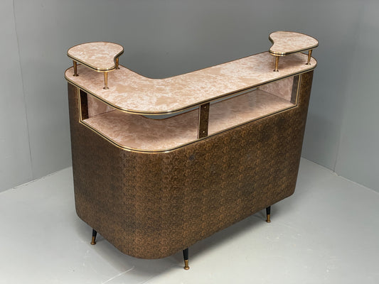 Vintage 1960s Cocktail Bar Retro Mid Century Drinks Cabinet Space Age EB12293