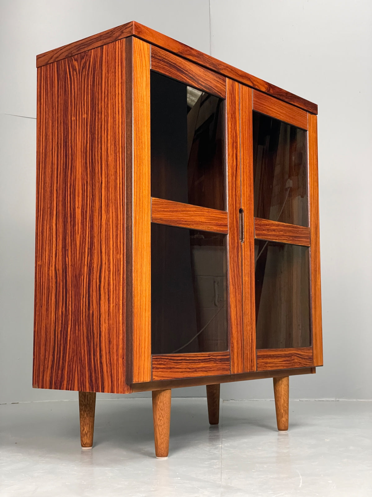 Vintage Swedish Glazed Bookcase Retro Chunky Shelving 1980s EB13112