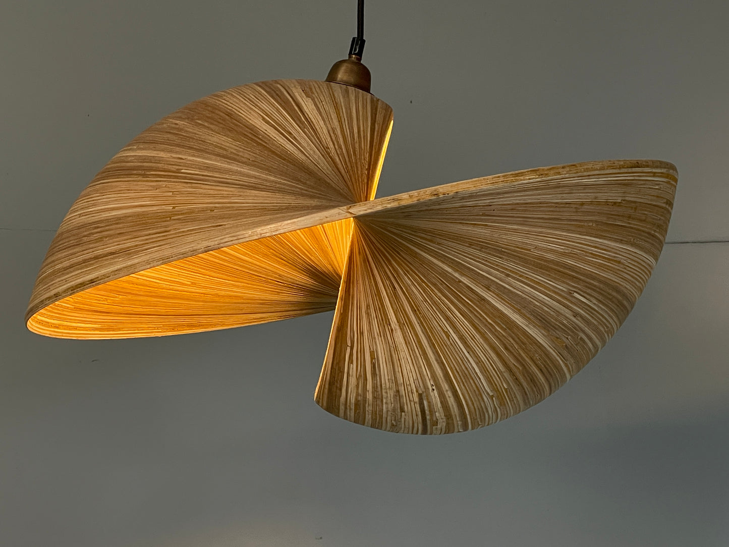 Verza Bamboo Pendant Lamp Freeform Shape Sustainable Handcrafted