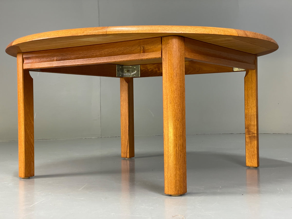Vintage Teak Coffee Table Round Danish Retro Mid Century EB13096