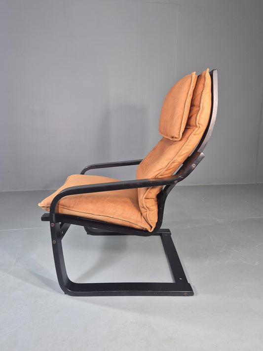 Vintage Leather Ikea Poang Chair 1990s Retro EB13126