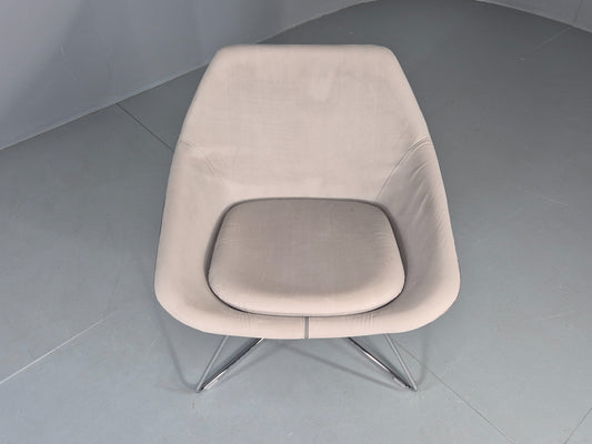 Vintage Retro Lounge Chair Allermuir A642 Two Tone Fabric Modern Design EB12805